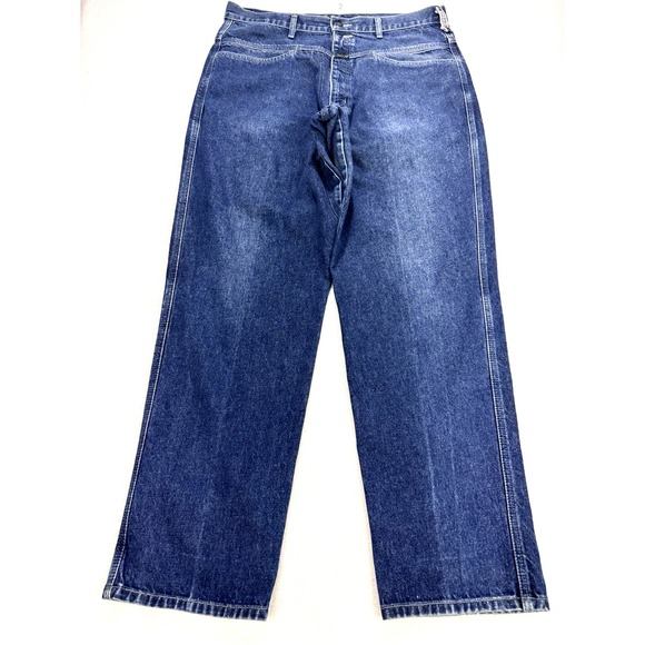 Marithe Francois Girbaud VTG Selvedge Jeans Men 38x35 Baggy Wide Leg Skater - Picture 1 of 13